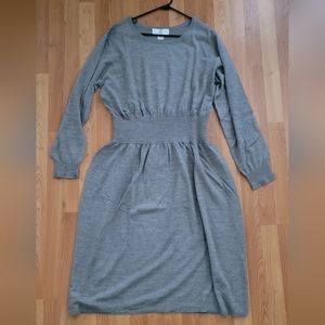 Z Studio Dress Women's Sz 2X Grey Knit Long Sleeve Round Neck Sweater Dress NEW